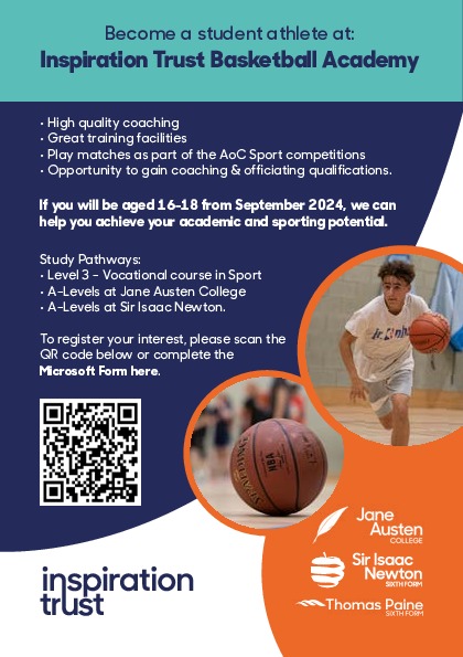 A5 Flyer Trust Basketball Academy 2023 24